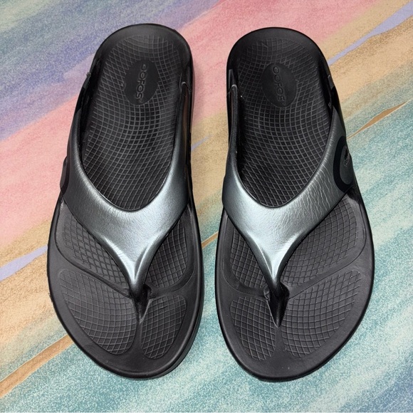Oofos OOriginal Unisex Sport Sandals Flip Flops Graphite Mens 10 / Womens 12 - Picture 5 of 9